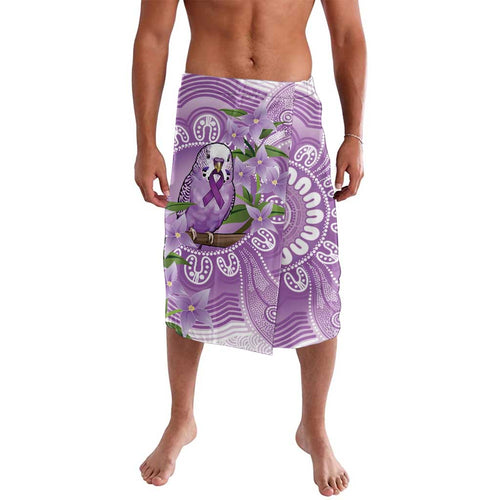 Epilepsy Awareness Budgerigar Australia Lavalava Budgie Purple Ribbon Boronia Aboriginal - Aussie Hoodie