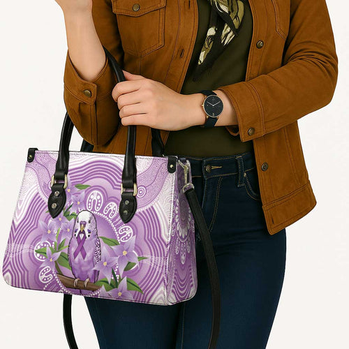 Epilepsy Awareness Budgerigar Australia Leather Bag Budgie Purple Ribbon Boronia Aboriginal - Aussie Hoodie