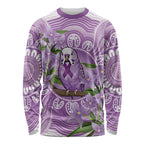 Epilepsy Awareness Budgerigar Australia Long Sleeve Shirt Budgie Purple Ribbon Boronia Aboriginal - Aussie Hoodie