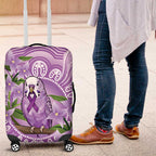 Epilepsy Awareness Budgerigar Australia Luggage Cover Budgie Purple Ribbon Boronia Aboriginal - Aussie Hoodie