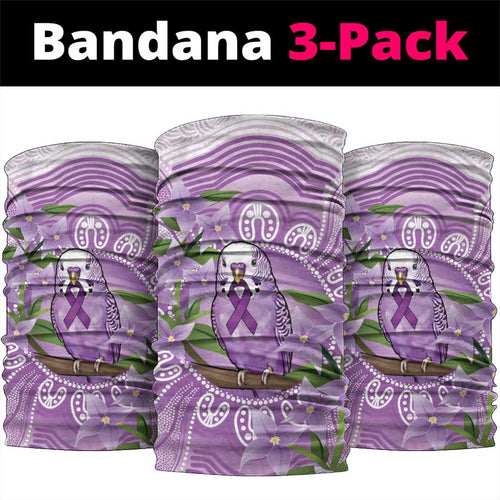 Epilepsy Awareness Budgerigar Australia Neck Gaiter Budgie Purple Ribbon Boronia Aboriginal - Aussie Hoodie