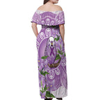 Epilepsy Awareness Budgerigar Australia Off Shoulder Maxi Dress Budgie Purple Ribbon Boronia Aboriginal - Aussie Hoodie