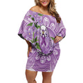 Epilepsy Awareness Budgerigar Australia Off Shoulder Short Dress Budgie Purple Ribbon Boronia Aboriginal - Aussie Hoodie