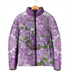 Epilepsy Awareness Budgerigar Australia Padded Jacket Budgie Purple Ribbon Boronia Aboriginal - Aussie Hoodie