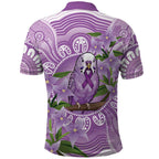 Epilepsy Awareness Budgerigar Australia Polo Shirt Budgie Purple Ribbon Boronia Aboriginal - Aussie Hoodie