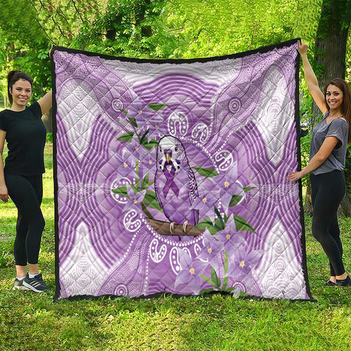 Epilepsy Awareness Budgerigar Australia Quilt Budgie Purple Ribbon Boronia Aboriginal - Aussie Hoodie