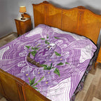 Epilepsy Awareness Budgerigar Australia Quilt Budgie Purple Ribbon Boronia Aboriginal - Aussie Hoodie
