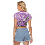 Epilepsy Awareness Budgerigar Australia Raglan Cropped T Shirt Budgie Purple Ribbon Boronia Aboriginal - Aussie Hoodie