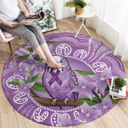 Epilepsy Awareness Budgerigar Australia Round Carpet Budgie Purple Ribbon Boronia Aboriginal - Aussie Hoodie