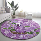 Epilepsy Awareness Budgerigar Australia Round Carpet Budgie Purple Ribbon Boronia Aboriginal - Aussie Hoodie