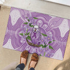 Epilepsy Awareness Budgerigar Australia Rubber Doormat Budgie Purple Ribbon Boronia Aboriginal - Aussie Hoodie