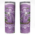 Epilepsy Awareness Budgerigar Australia Skinny Tumbler Budgie Purple Ribbon Boronia Aboriginal - Aussie Hoodie