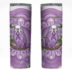 Epilepsy Awareness Budgerigar Australia Skinny Tumbler Budgie Purple Ribbon Boronia Aboriginal - Aussie Hoodie