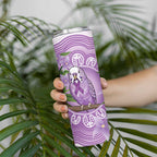 Epilepsy Awareness Budgerigar Australia Skinny Tumbler Budgie Purple Ribbon Boronia Aboriginal - Aussie Hoodie