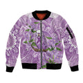 Epilepsy Awareness Budgerigar Australia Sleeve Zip Bomber Jacket Budgie Purple Ribbon Boronia Aboriginal - Aussie Hoodie
