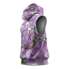 Epilepsy Awareness Budgerigar Australia Sleeveless Hoodie Budgie Purple Ribbon Boronia Aboriginal - Aussie Hoodie