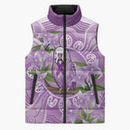 Epilepsy Awareness Budgerigar Australia Sleeveless Puffer Jacket Budgie Purple Ribbon Boronia Aboriginal - Aussie Hoodie