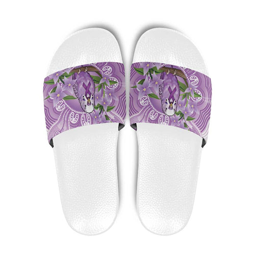 Epilepsy Awareness Budgerigar Australia Slide Sandals Budgie Purple Ribbon Boronia Aboriginal - Aussie Hoodie