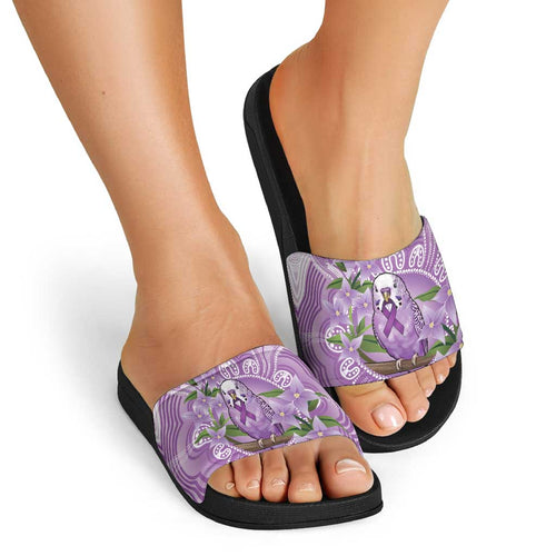 Epilepsy Awareness Budgerigar Australia Slide Sandals Budgie Purple Ribbon Boronia Aboriginal - Aussie Hoodie
