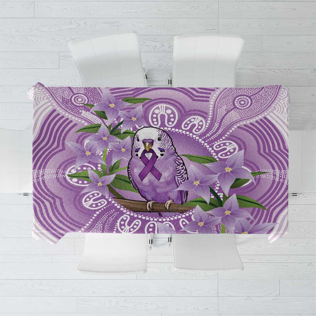Epilepsy Awareness Budgerigar Australia Tablecloth Budgie Purple Ribbon Boronia Aboriginal - Aussie Hoodie