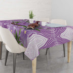 Epilepsy Awareness Budgerigar Australia Tablecloth Budgie Purple Ribbon Boronia Aboriginal - Aussie Hoodie