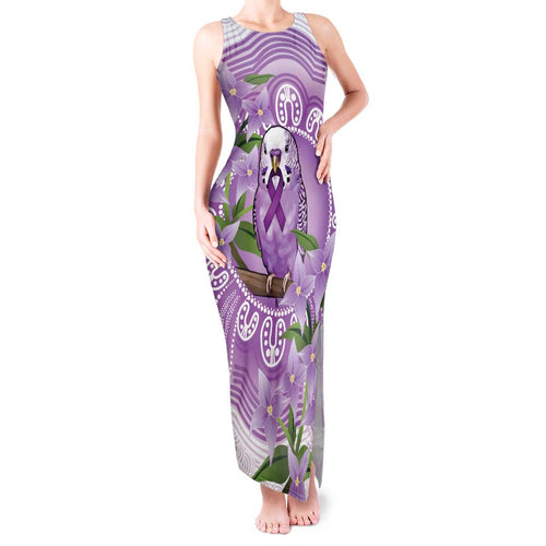 Epilepsy Awareness Budgerigar Australia Tank Maxi Dress Budgie Purple Ribbon Boronia Aboriginal - Aussie Hoodie