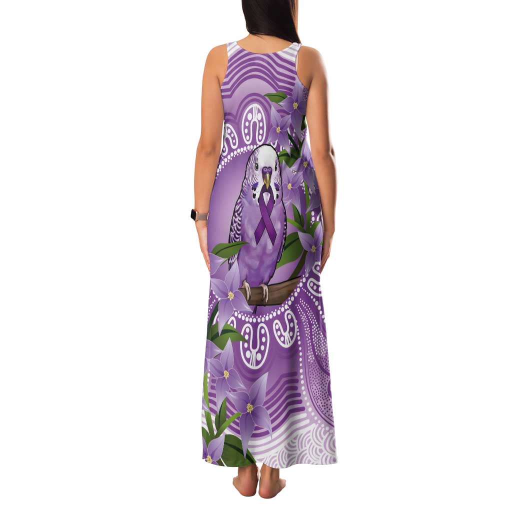 Epilepsy Awareness Budgerigar Australia Tank Maxi Dress Budgie Purple Ribbon Boronia Aboriginal - Aussie Hoodie