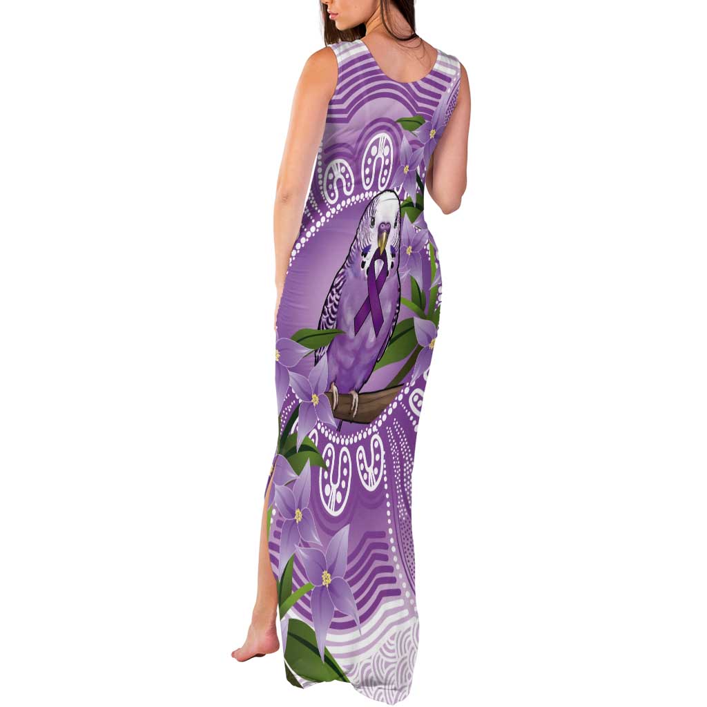 Epilepsy Awareness Budgerigar Australia Tank Maxi Dress Budgie Purple Ribbon Boronia Aboriginal - Aussie Hoodie