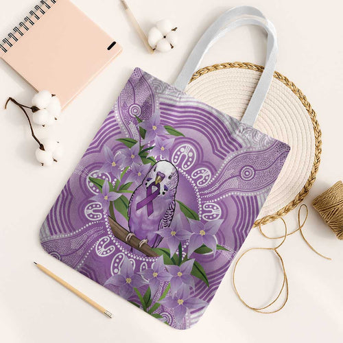 Epilepsy Awareness Budgerigar Australia Tote Bag Budgie Purple Ribbon Boronia Aboriginal - Aussie Hoodie