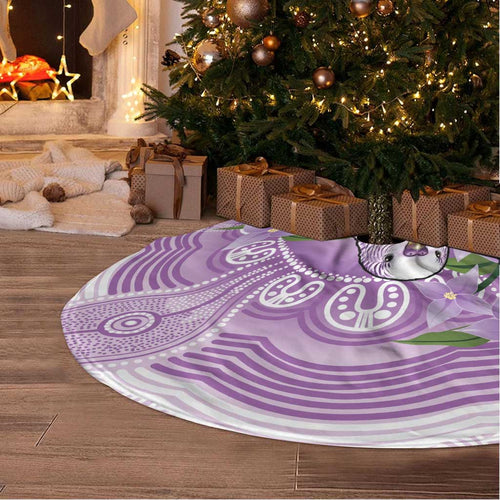 Epilepsy Awareness Budgerigar Australia Tree Skirt Budgie Purple Ribbon Boronia Aboriginal - Aussie Hoodie