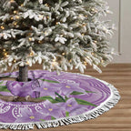 Epilepsy Awareness Budgerigar Australia Tree Skirt Budgie Purple Ribbon Boronia Aboriginal - Aussie Hoodie
