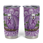 Epilepsy Awareness Budgerigar Australia Tumbler Cup Budgie Purple Ribbon Boronia Aboriginal - Aussie Hoodie