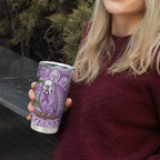 Epilepsy Awareness Budgerigar Australia Tumbler Cup Budgie Purple Ribbon Boronia Aboriginal - Aussie Hoodie