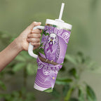Epilepsy Awareness Budgerigar Australia Tumbler With Handle Budgie Purple Ribbon Boronia Aboriginal - Aussie Hoodie