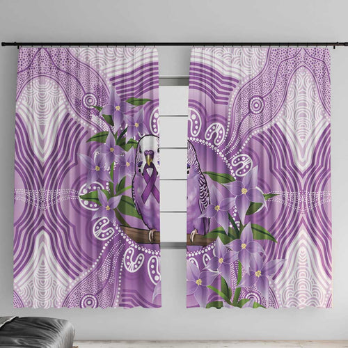Epilepsy Awareness Budgerigar Australia Window Curtain Budgie Purple Ribbon Boronia Aboriginal - Aussie Hoodie
