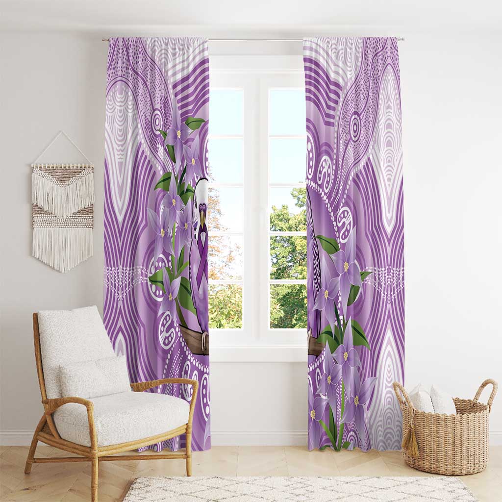 Epilepsy Awareness Budgerigar Australia Window Curtain Budgie Purple Ribbon Boronia Aboriginal - Aussie Hoodie