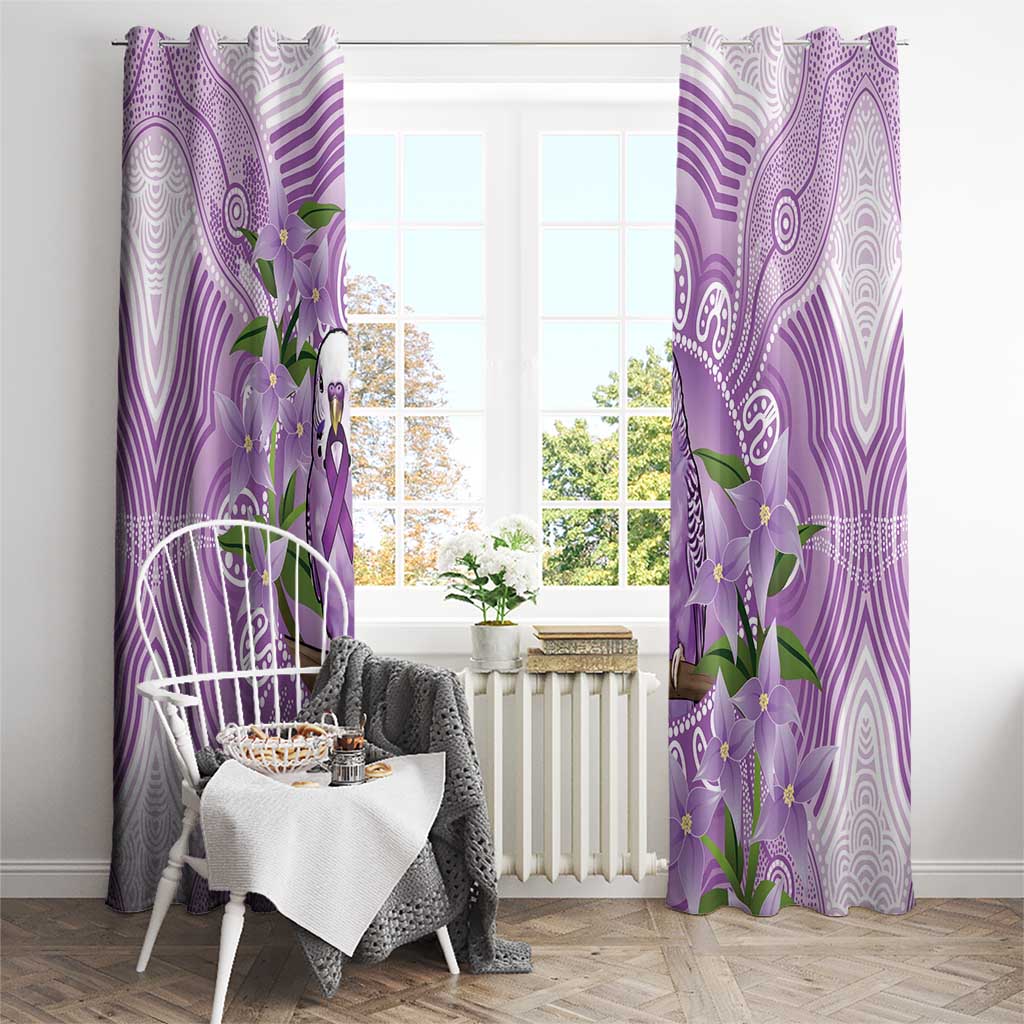 Epilepsy Awareness Budgerigar Australia Window Curtain Budgie Purple Ribbon Boronia Aboriginal - Aussie Hoodie