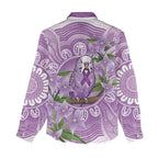 Epilepsy Awareness Budgerigar Australia Women Casual Shirt Budgie Purple Ribbon Boronia Aboriginal - Aussie Hoodie