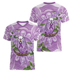 Epilepsy Awareness Budgerigar Australia Women V-Neck T-Shirt Budgie Purple Ribbon Boronia Aboriginal - Aussie Hoodie