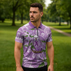 Epilepsy Awareness Budgerigar Australia Zipper Polo Shirt Budgie Purple Ribbon Boronia Aboriginal - Aussie Hoodie