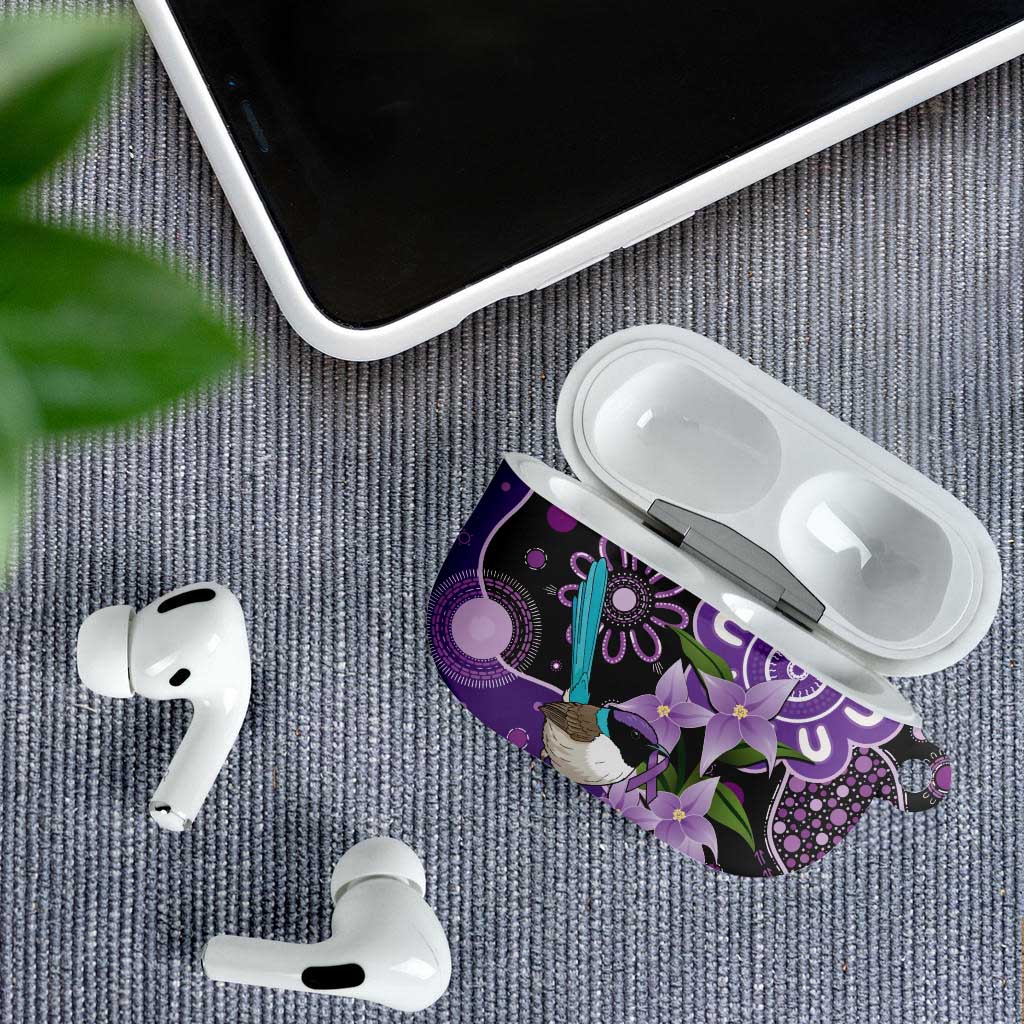 Australia Epilepsy Awareness AirPods Case Purple-crowned Fairywren Boronia Aboriginal - Aussie Hoodie