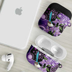 Australia Epilepsy Awareness AirPods Case Purple-crowned Fairywren Boronia Aboriginal - Aussie Hoodie