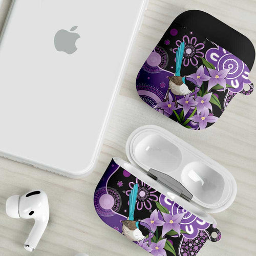 Australia Epilepsy Awareness AirPods Case Purple-crowned Fairywren Boronia Aboriginal - Aussie Hoodie