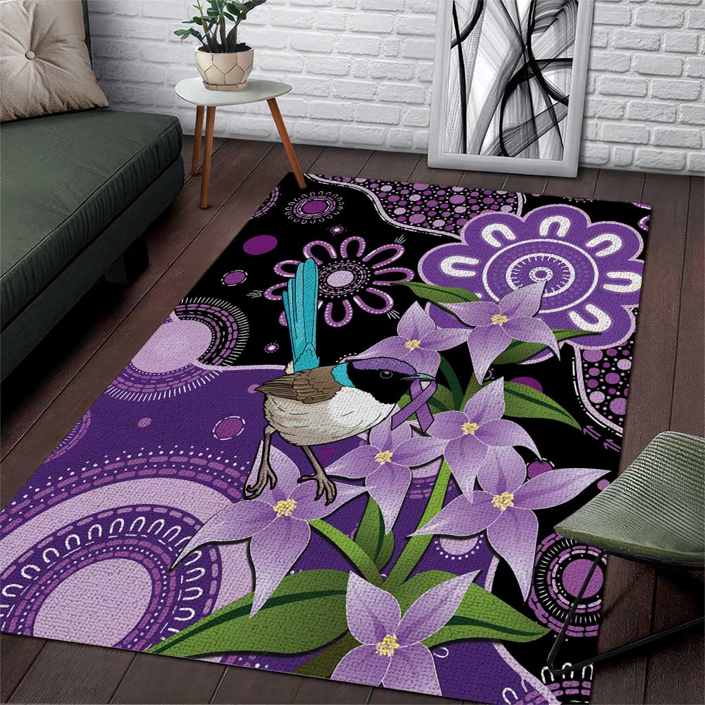 Australia Epilepsy Awareness Area Rug Purple-crowned Fairywren Boronia Aboriginal - Aussie Hoodie
