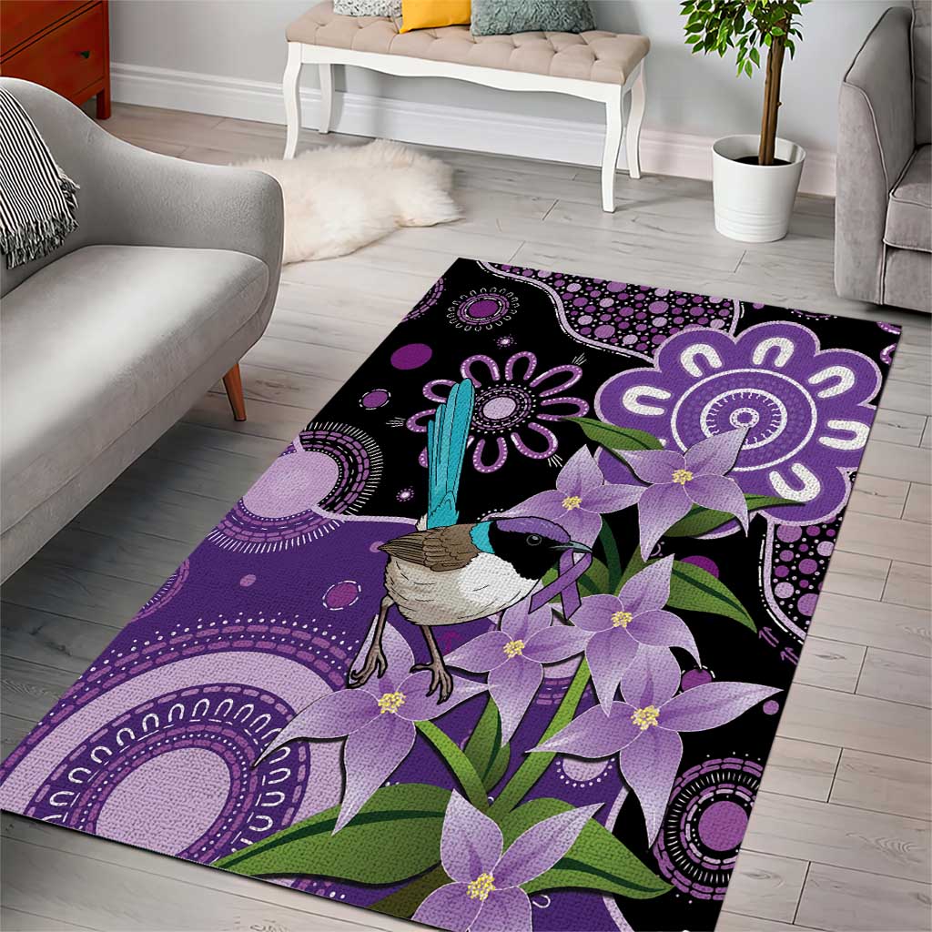 Australia Epilepsy Awareness Area Rug Purple-crowned Fairywren Boronia Aboriginal - Aussie Hoodie