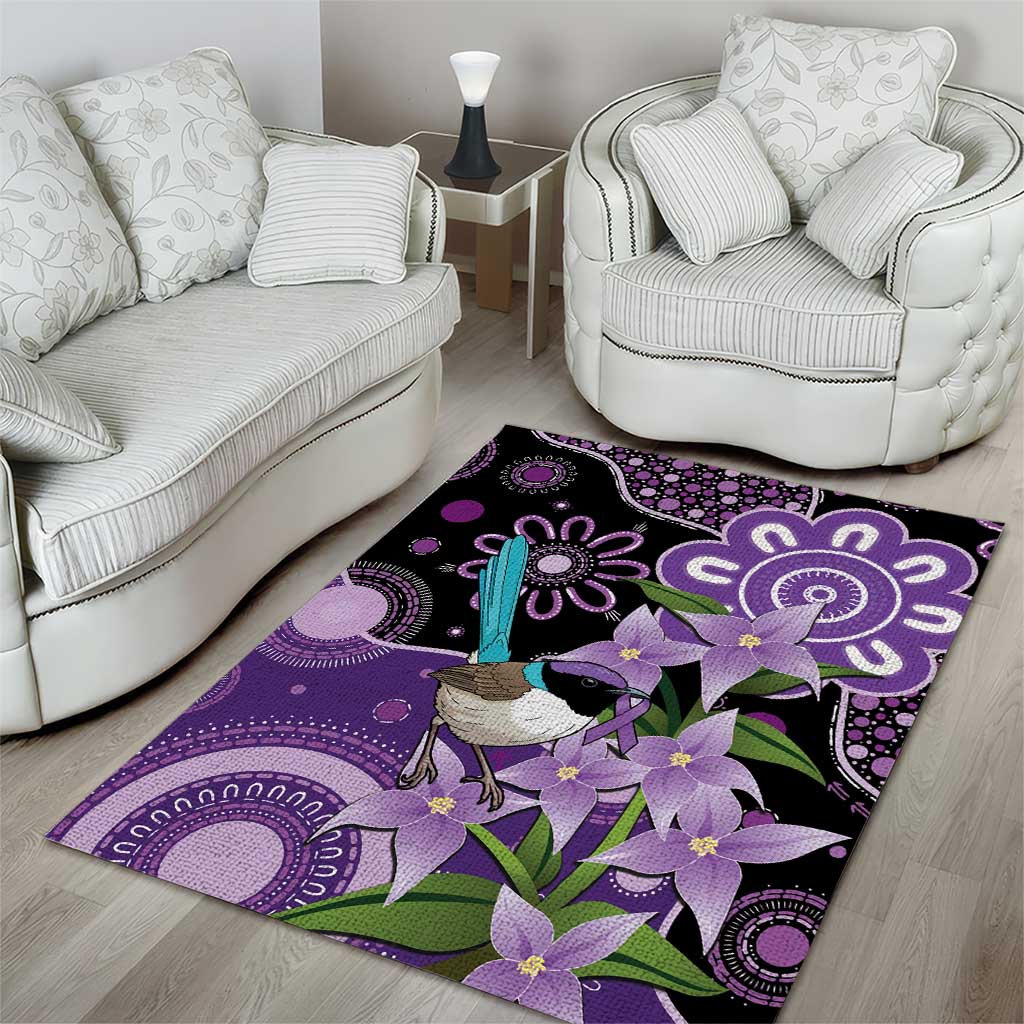 Australia Epilepsy Awareness Area Rug Purple-crowned Fairywren Boronia Aboriginal - Aussie Hoodie