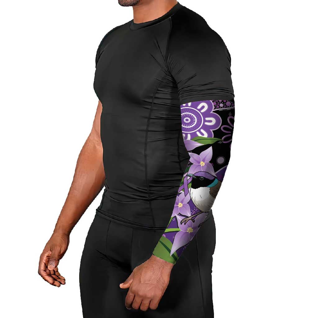 Australia Epilepsy Awareness Arm Sleeves Purple-crowned Fairywren Boronia Aboriginal - Aussie Hoodie