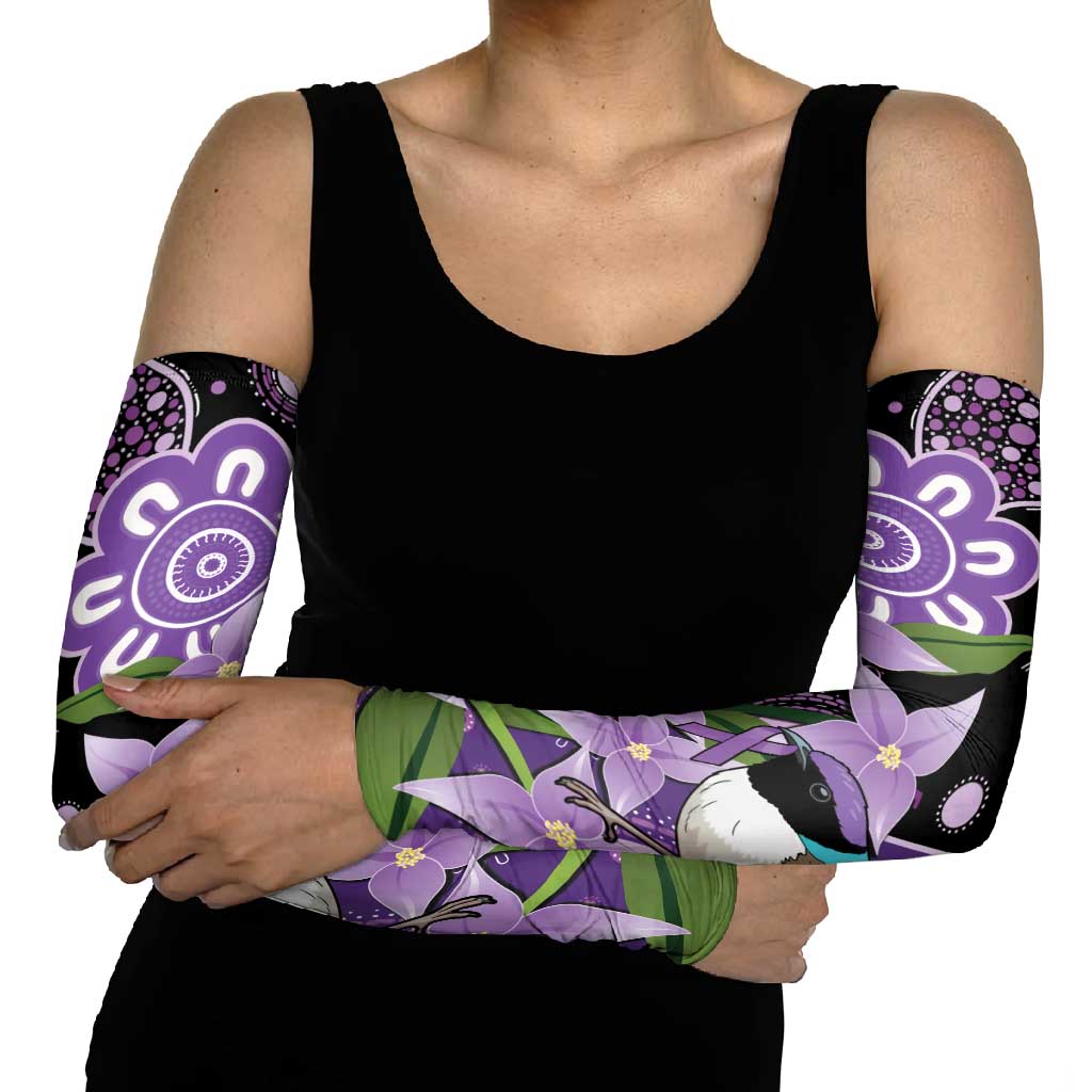 Australia Epilepsy Awareness Arm Sleeves Purple-crowned Fairywren Boronia Aboriginal - Aussie Hoodie