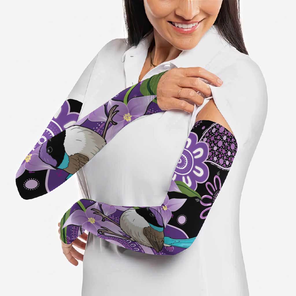 Australia Epilepsy Awareness Arm Sleeves Purple-crowned Fairywren Boronia Aboriginal - Aussie Hoodie
