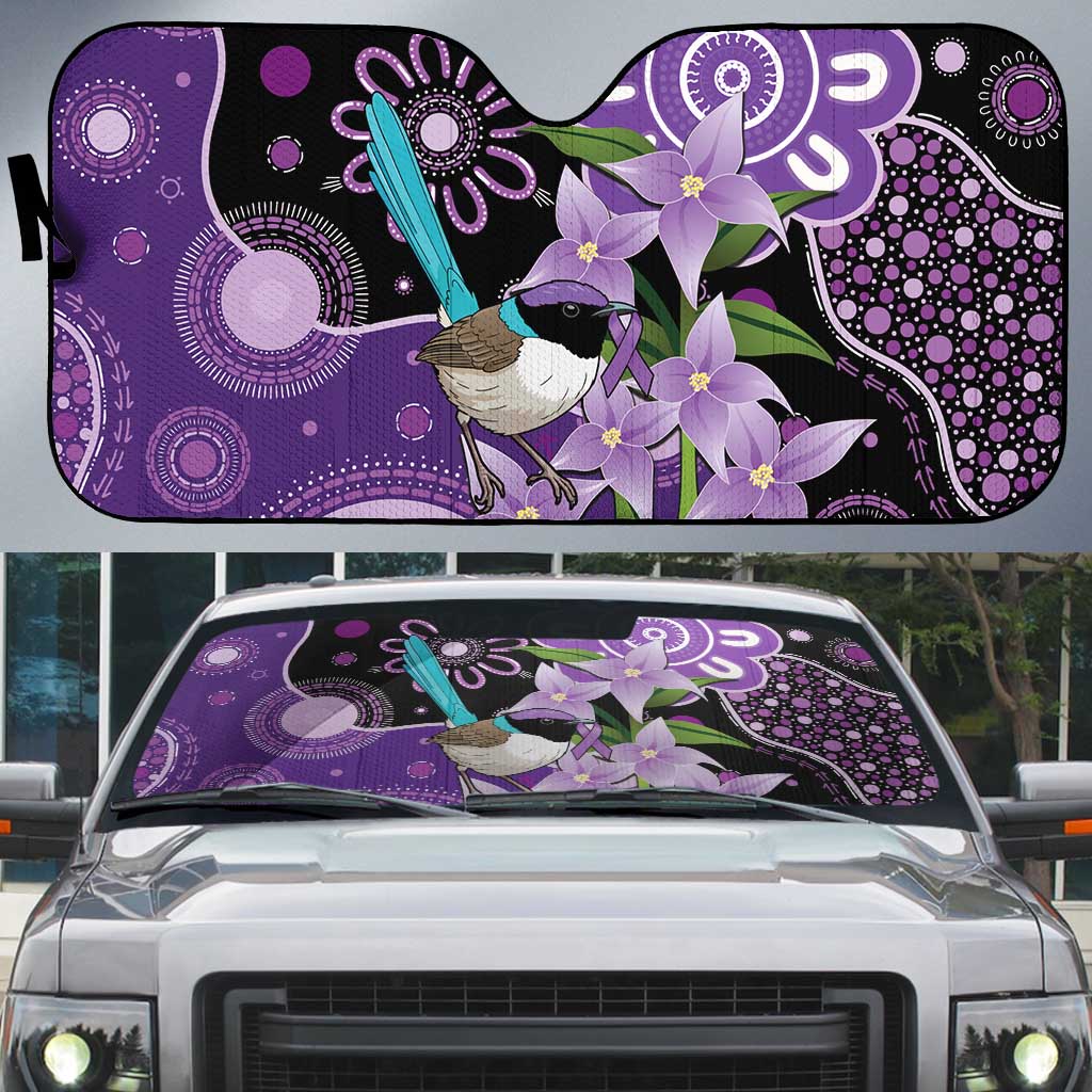 Australia Epilepsy Awareness Auto Sun Shade Purple-crowned Fairywren Boronia Aboriginal - Aussie Hoodie